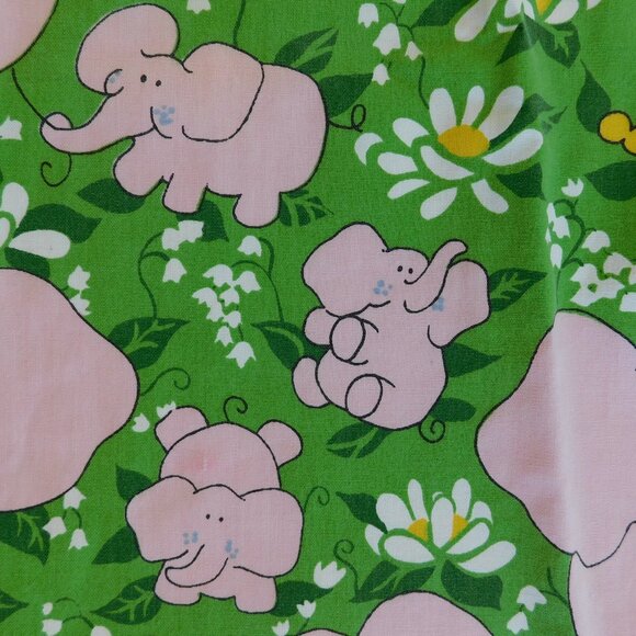 VTG Katashas Unusuals pink elephant novelty wrap skirt & rare matching book tote - Picture 4 of 16